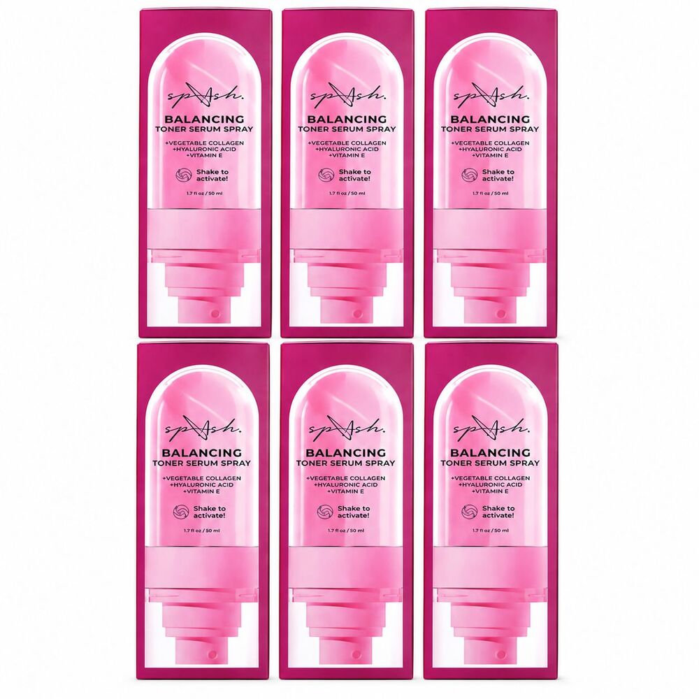 6 Pack LA Splash Balancing Toner Serum Spray 1.77 fl oz Each - New